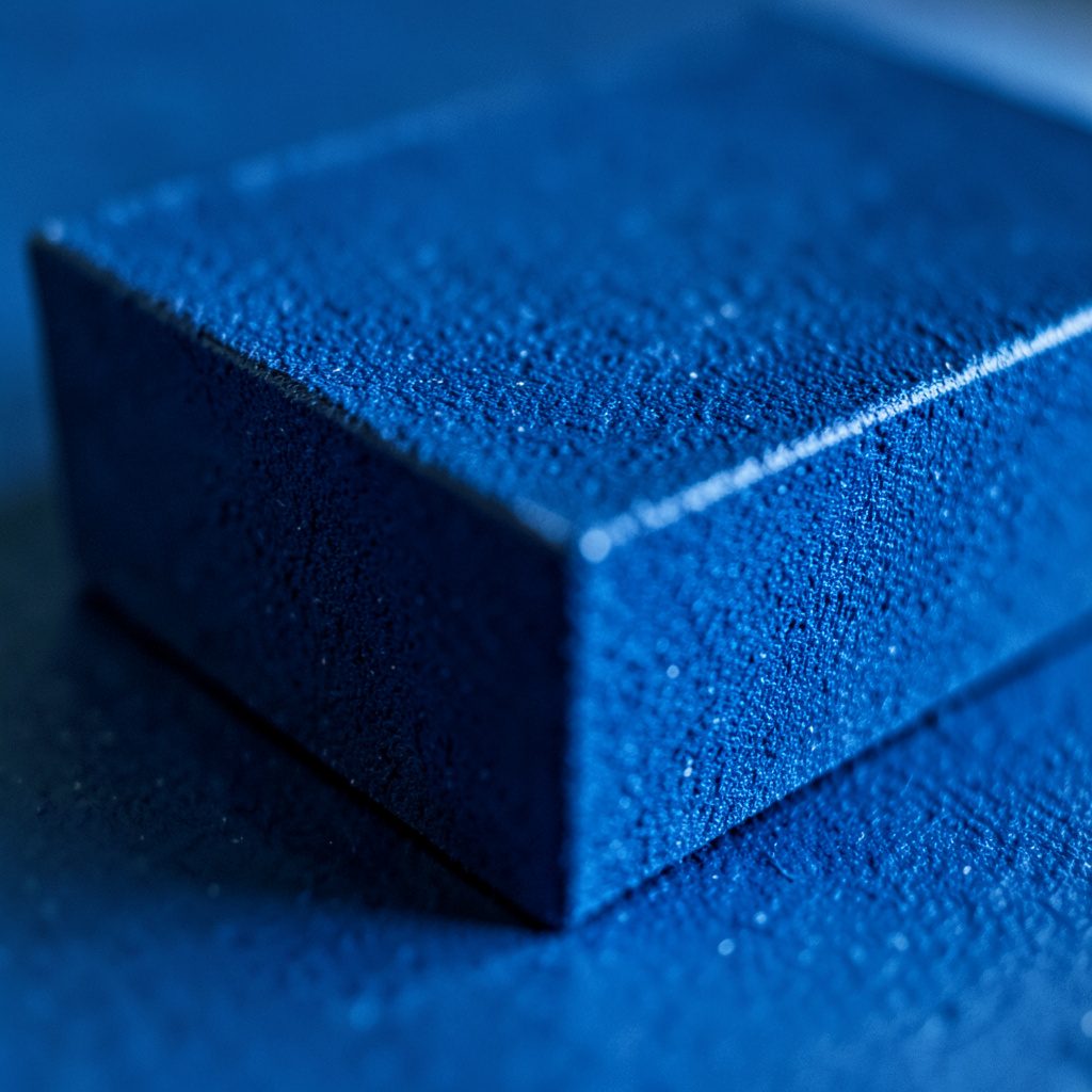 Close-up photograph of brushed dark aluminum texture with subtle warm highlights, suggesting a metallic device surface in slate and charcoal tones.